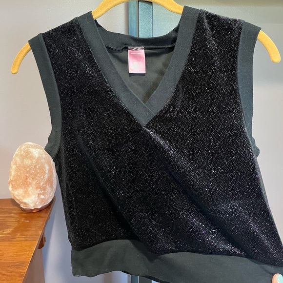 Sparkly velvet crop top - Picture 1 of 4